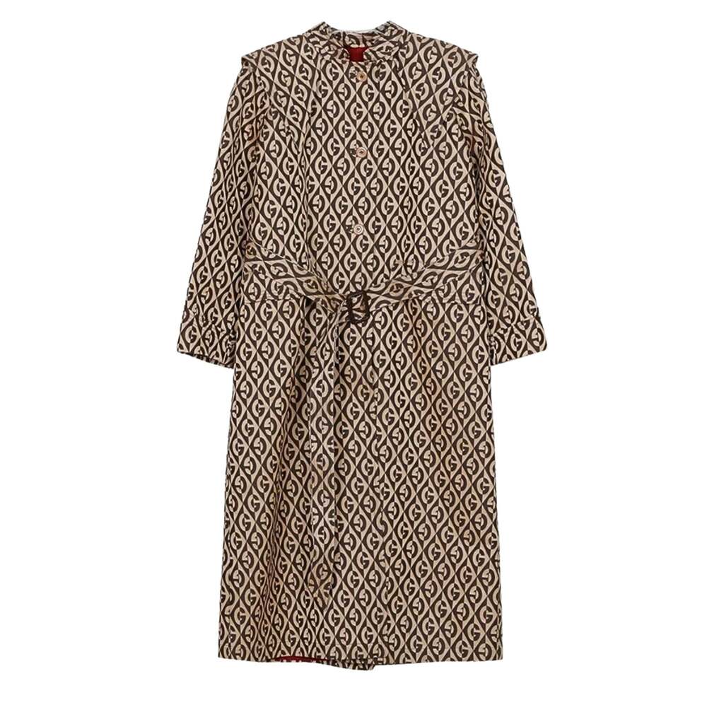 Gucci 2019 Rhombus Belted Coat